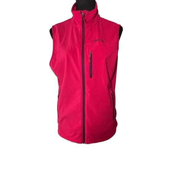 Marmot Vest Womens Large Pink Full Zip Sleeveless Lightweight Outdoor Layering - Picture 1 of 8
